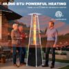 Nuu Garden AH001 48000 -BTU Black Steel Floorstanding Liquid propane Patio Heater