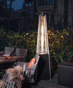 Nuu Garden AH001 48000 -BTU Black Steel Floorstanding Liquid propane Patio Heater