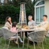Nuu Garden AH001S-02 48000 -BTU light brown Iron Floorstanding Liquid propane Patio Heater