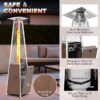 Nuu Garden AH001S-02 48000 -BTU light brown Iron Floorstanding Liquid propane Patio Heater