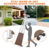 Nuu Garden AH001S-02 48000 -BTU light brown Iron Floorstanding Liquid propane Patio Heater