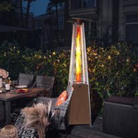 Nuu Garden AH001S-02 48000 -BTU light brown Iron Floorstanding Liquid propane Patio Heater