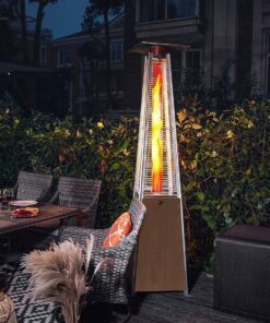 Nuu Garden AH001S-02 48000 -BTU light brown Iron Floorstanding Liquid propane Patio Heater