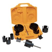 Spyder 600880 Carbide-tipped Arbored Adjustable Hole saw kit Set 14 -Piece with Hard Case