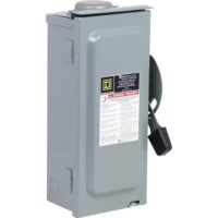 Square D D222NRBCP 60 Amp Single phase (120V/240V) Fusible Outdoor General-duty Safety switch Disconnect