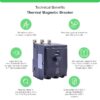 Square D QO320CP QO 20-amp 3 -Pole Standard trip Circuit Breaker