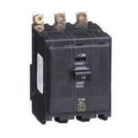 Square D QOB315 QO 15-amp 3-Pole Standard Trip Circuit Breaker