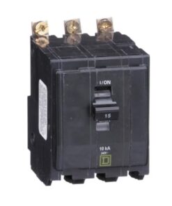 Square D QOB315 QO 15-amp 3-Pole Standard Trip Circuit Breaker
