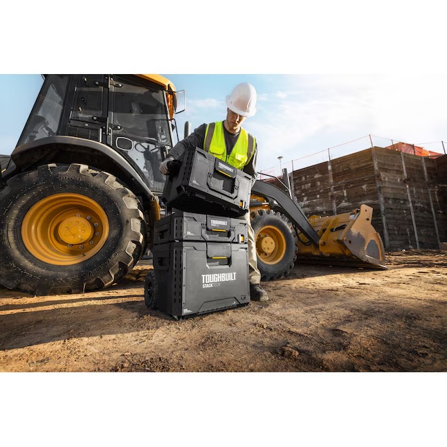 TOUGHBUILT TB-B1-B-50 STACKTECH Large 21-in W x 11.7-in H x 16-in D Plastic Metal Tool Box25_11zon TOUGHBUILT TB-B1-B-50 STACKTECH Large 21-in W x 11.7-in H x 16-in D Plastic/Metal Tool Box