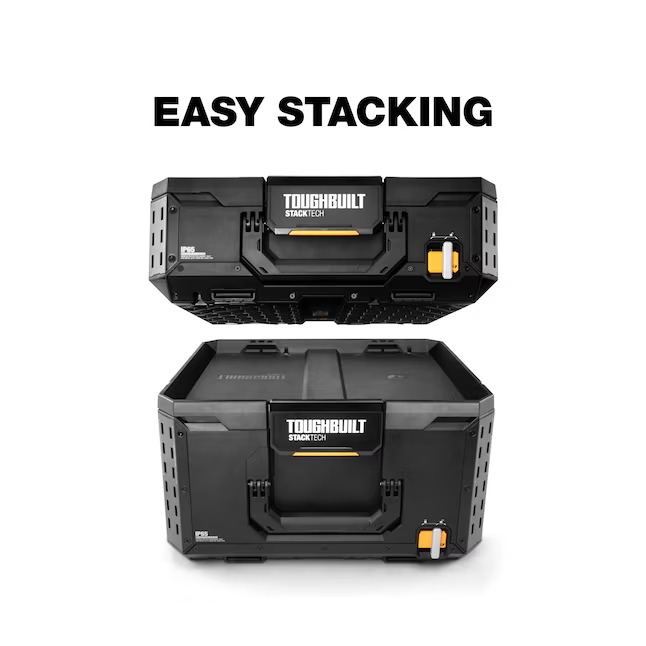 TOUGHBUILT TB-B1-B-50 STACKTECH Large 21-in W x 11.7-in H x 16-in D Plastic Metal Tool Box34_11zon TOUGHBUILT TB-B1-B-50 STACKTECH Large 21-in W x 11.7-in H x 16-in D Plastic/Metal Tool Box