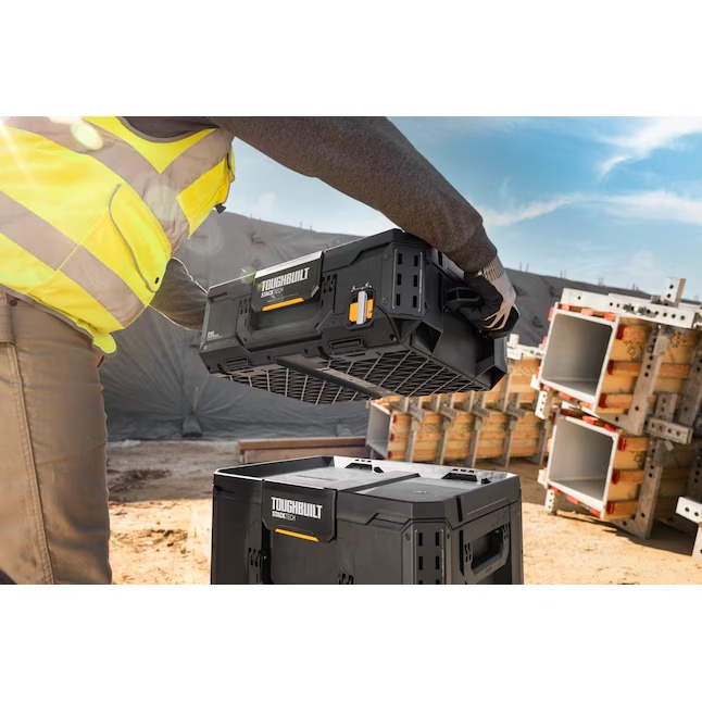 TOUGHBUILT TB-B1-B-50 STACKTECH Large 21-in W x 11.7-in H x 16-in D Plastic Metal Tool Box588_11zon TOUGHBUILT TB-B1-B-50 STACKTECH Large 21-in W x 11.7-in H x 16-in D Plastic/Metal Tool Box