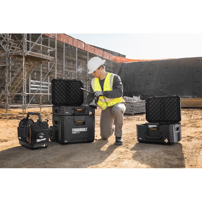 TOUGHBUILT TB-B1-B-50 STACKTECH Large 21-in W x 11.7-in H x 16-in D Plastic Metal Tool Box99_11zon TOUGHBUILT TB-B1-B-50 STACKTECH Large 21-in W x 11.7-in H x 16-in D Plastic/Metal Tool Box