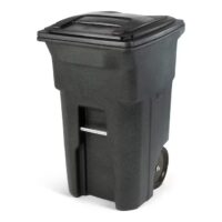 Toter ANA64-54480 64 Gallon Greenstone Plastic Wheeled Indoor/Outdoor Hinged Lid Trash Can