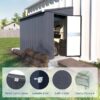 VEIKOUS PG0301-46-GE 4-ft x 6-ft Galvanized steel Metal Storage Shed