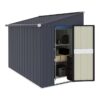 VEIKOUS PG0301-48-GE 4-ft x 8-ft Galvanized steel Metal Storage Shed