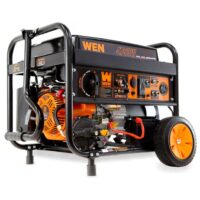 WEN DF475X 4750-Watt 120-Volt/240-Volt Dual Fuel Electric Start Portable Generator with Wheel Kit and CO Shutdown Sensor 3800 / 3800 -Watt Gasoline/Liquid propane Dual fuel Portable Generator