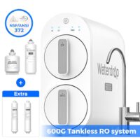 Waterdrop BL-WD-G2P6-2MNR 7-stage G2P600 with MNR35 Filter Composite/Activated carbon Reverse Osmosis Filtration Under Sink Water Filtration System with FCC Listed Stainless Steel faucet Faucet