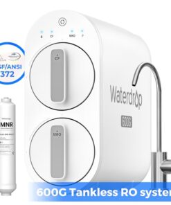 Waterdrop BL-WD-G2P6-MNR 7-stage G2P600 with MNR35 Filter Composite/Activated carbon Reverse Osmosis Filtration Under Sink Water Filtration System with FCC Listed Stainless Steel faucet Faucet