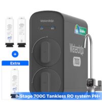 Waterdrop BL-WD-G5P7A-CFST 8-stage G5P700A with CF Filter Composite/Activated carbon Reverse Osmosis Filtration Under Sink Water Filtration System with Alkaline Mineral Stainless Steel faucet Faucet