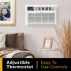 Whirlpool WHAT082-HAW Supplemental Heat Capability 8000-BTU Medium Room 115-Volt White Through-the-Wall Air Conditioner with Heater with Remote