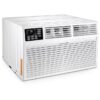 Whirlpool WHAT082-HAW Supplemental Heat Capability 8000-BTU Medium Room 115-Volt White Through-the-Wall Air Conditioner with Heater with Remote