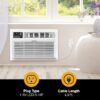 Whirlpool WHAT082-HAW Supplemental Heat Capability 8000-BTU Medium Room 115-Volt White Through-the-Wall Air Conditioner with Heater with Remote