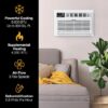 Whirlpool WHAT082-HAW Supplemental Heat Capability 8000-BTU Medium Room 115-Volt White Through-the-Wall Air Conditioner with Heater with Remote