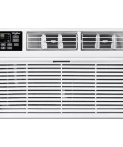 Whirlpool WHAT082-HAW Supplemental Heat Capability 8000-BTU Medium Room 115-Volt White Through-the-Wall Air Conditioner with Heater with Remote