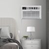 Whirlpool WHAT142-HAW Supplemental Heat Capability 14000-BTU Large Room 230-Volt White Through-the-Wall Air Conditioner with Heater with Remote