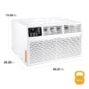 Whirlpool WHAT142-HAW Supplemental Heat Capability 14000-BTU Large Room 230-Volt White Through-the-Wall Air Conditioner with Heater with Remote
