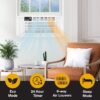 Whirlpool WHHW081AW Supplemental Heat Capability Medium Room Window Air Conditioner with Heater, Remote Included ( 115-Volt , 8000-BTU )