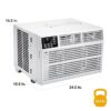 Whirlpool WHHW081AW Supplemental Heat Capability Medium Room Window Air Conditioner with Heater, Remote Included ( 115-Volt , 8000-BTU )