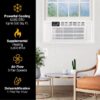 Whirlpool WHHW081AW Supplemental Heat Capability Medium Room Window Air Conditioner with Heater, Remote Included ( 115-Volt , 8000-BTU )