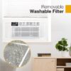 Whirlpool WHHW081AW Supplemental Heat Capability Medium Room Window Air Conditioner with Heater, Remote Included ( 115-Volt , 8000-BTU )