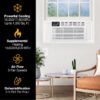 Whirlpool WHHW182BW Supplemental Heat Capability Extra Large Room Window Air Conditioner with Heater, Remote Included ( 230-Volt , 18000-BTU )