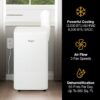 Whirlpool WHNP121AW 8300 BTU SACC 115-Volt Vented Large Room Portable Air Conditioner Remote Included