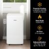 Whirlpool WHNP141HAW 10,000 BTU SACC 115-Volt Vented Large Room Portable Air Conditioner with Heater, Remote Included