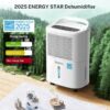 YAUFEY 163A-HD YDY 32 pt. Dehumidifier (For Rooms 1501 - 3000 sq. ft) For Basements, Bathrooms, in White