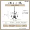 allen + roth CH31-4BZ Lane 4 -Light Matte Bronze Transitional Metal Square Medium Outdoor Hanging Pendant Light