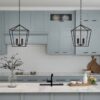 allen + roth CH31-4BZ Lane 4 -Light Matte Bronze Transitional Metal Square Medium Outdoor Hanging Pendant Light