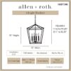allen + roth CH31-4MBK Lane 4 -Light Matte Black Transitional Metal Square Medium Outdoor Hanging Pendant Light