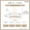 allen + roth CH31-5GD Lane 5 -Light Gold Transitional Linear Medium Outdoor Hanging Kitchen Island Light
