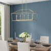 allen + roth CH31-5GD Lane 5 -Light Gold Transitional Linear Medium Outdoor Hanging Kitchen Island Light