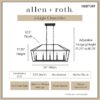 allen + roth CH31-5MBK Lane 5 -Light Matte Black Transitional Metal Linear Medium Outdoor Hanging Kitchen Island Light