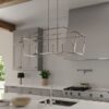 allen + roth CH31-5PNK Lane 5 -Light Polished Nickel Transitional Linear Medium Outdoor Hanging Kitchen Island Light