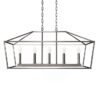 allen + roth CH31-5PNK Lane 5 -Light Polished Nickel Transitional Linear Medium Outdoor Hanging Kitchen Island Light