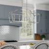 allen + roth CH31-5PNK Lane 5 -Light Polished Nickel Transitional Linear Medium Outdoor Hanging Kitchen Island Light