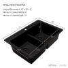 allen + roth GT1010BLK Kaiden Drop-in or undermount 33-in x 22-in Quartz Double equal bowl Kitchen Sink