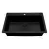 allen + roth GT1012BLK Kaiden Drop-in or undermount 33-in x 22-in Quartz Single bowl Kitchen Sink