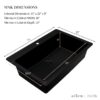 allen + roth GT1012BLK Kaiden Drop-in or undermount 33-in x 22-in Quartz Single bowl Kitchen Sink
